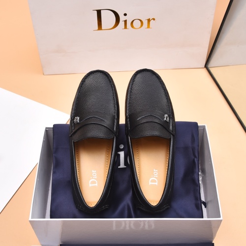 Replica Christian Dior Leather Shoes For Men #1244312 $80.00 USD for Wholesale