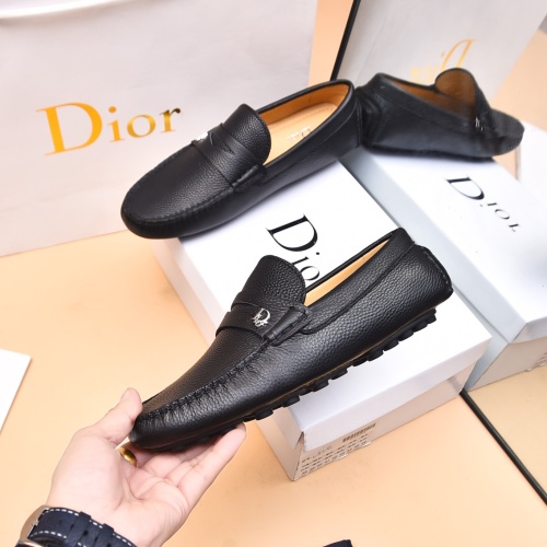 Replica Christian Dior Leather Shoes For Men #1244312 $80.00 USD for Wholesale