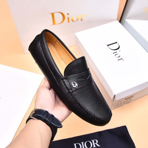 Replica Christian Dior Leather Shoes For Men #1244312 $80.00 USD for Wholesale