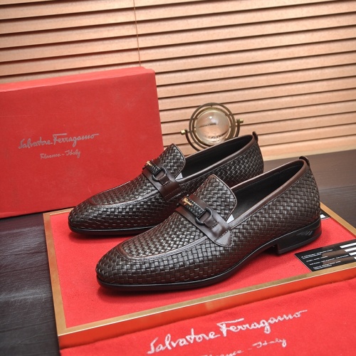 Salvatore Ferragamo Leather Shoes For Men #1244486 $102.00 USD, Wholesale Replica Salvatore Ferragamo Leather Shoes