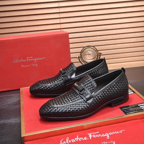 Salvatore Ferragamo Leather Shoes For Men #1244487 $102.00 USD, Wholesale Replica Salvatore Ferragamo Leather Shoes