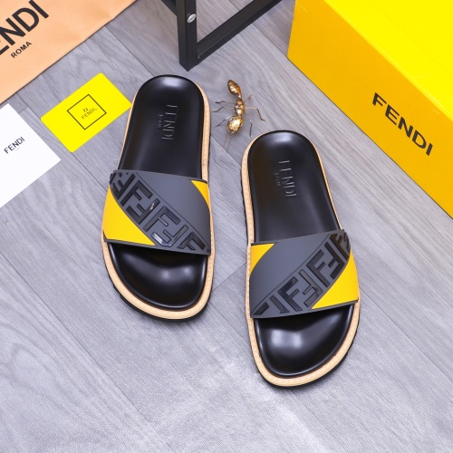 Fendi Slippers For Men #1244520 $52.00 USD, Wholesale Replica Fendi Slippers