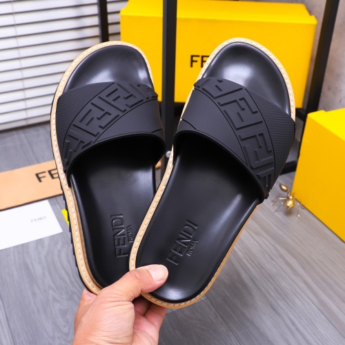 Replica Fendi Slippers For Men #1244523 $52.00 USD for Wholesale