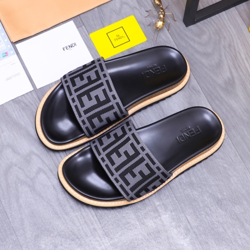 Replica Fendi Slippers For Men #1244526 $52.00 USD for Wholesale