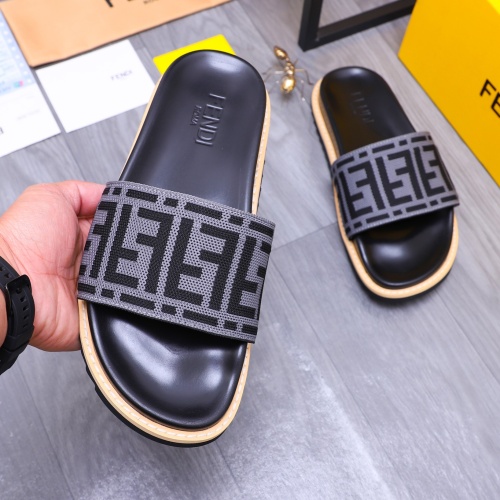 Replica Fendi Slippers For Men #1244526 $52.00 USD for Wholesale