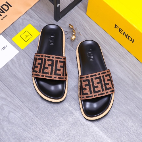 Fendi Slippers For Men #1244527 $52.00 USD, Wholesale Replica Fendi Slippers