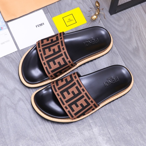 Replica Fendi Slippers For Men #1244527 $52.00 USD for Wholesale