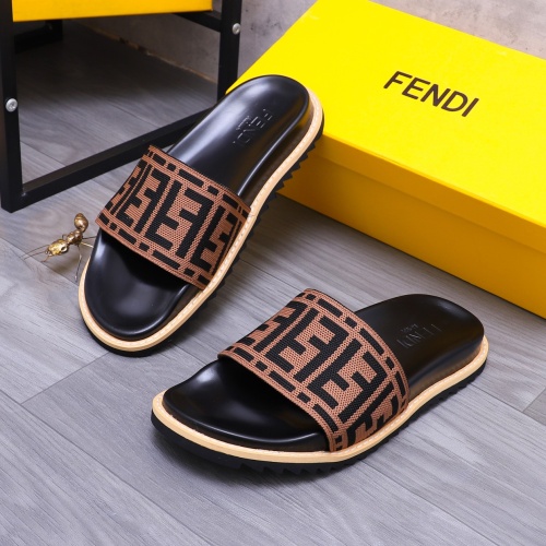 Replica Fendi Slippers For Men #1244527 $52.00 USD for Wholesale