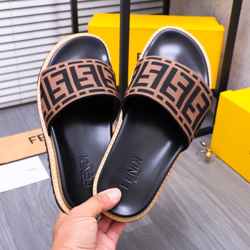 Replica Fendi Slippers For Men #1244527 $52.00 USD for Wholesale