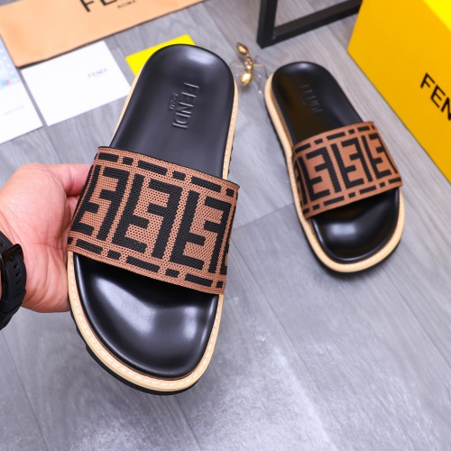 Replica Fendi Slippers For Men #1244527 $52.00 USD for Wholesale