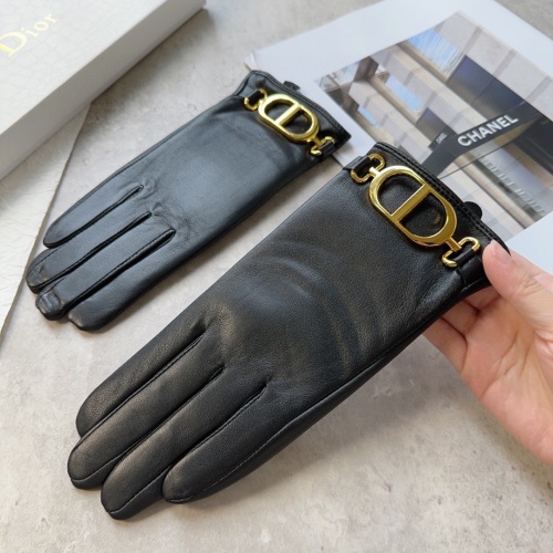 Replica Christian Dior Gloves For Women #1244579 $40.00 USD for Wholesale