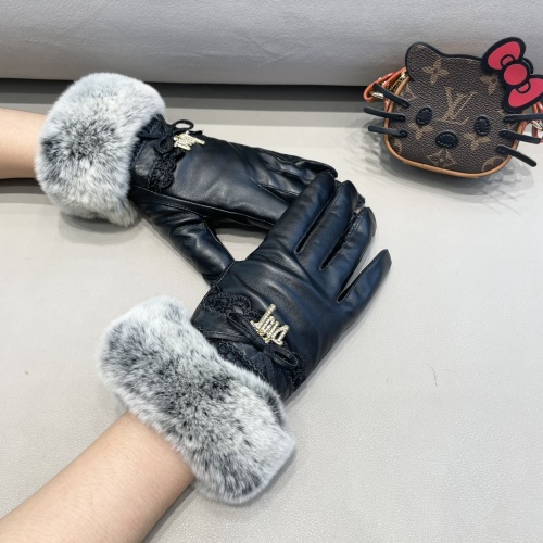 Replica Christian Dior Gloves For Women #1244583 $52.00 USD for Wholesale