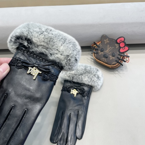 Replica Christian Dior Gloves For Women #1244583 $52.00 USD for Wholesale