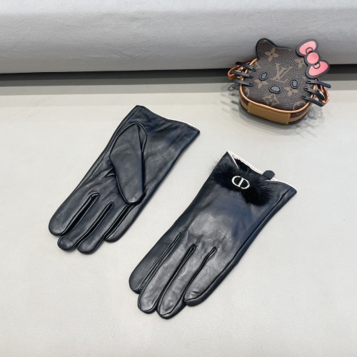 Replica Christian Dior Gloves For Women #1244586 $48.00 USD for Wholesale