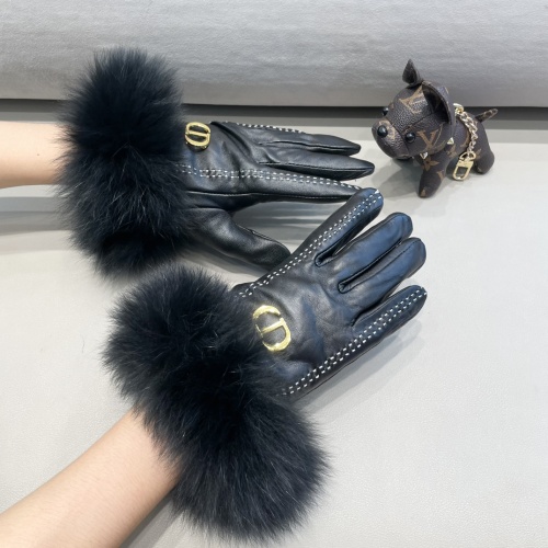 Replica Christian Dior Gloves For Women #1244591 $72.00 USD for Wholesale