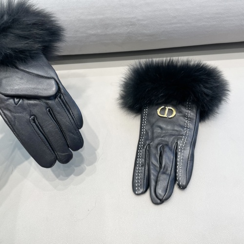 Replica Christian Dior Gloves For Women #1244591 $72.00 USD for Wholesale