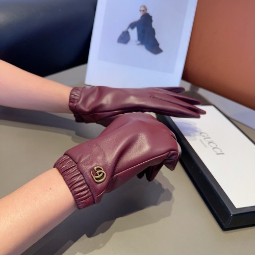 Replica Gucci Gloves For Women #1244609 $45.00 USD for Wholesale