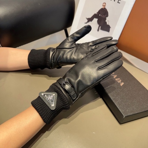 Replica Prada Gloves For Women #1244611 $45.00 USD for Wholesale