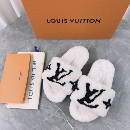 Louis Vuitton Slippers For Women #1244757 $92.00 USD, Wholesale Replica Louis Vuitton Slippers