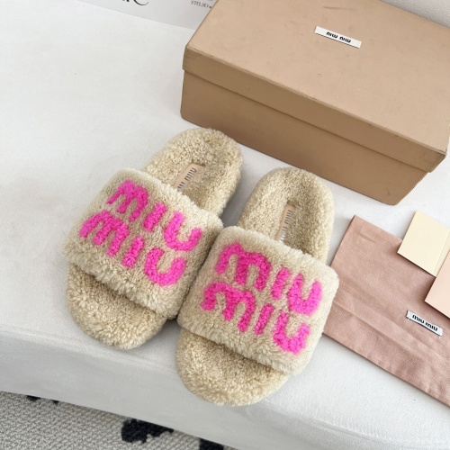 MIU MIU Slippers For Women #1244763 $96.00 USD, Wholesale Replica MIU MIU Slippers