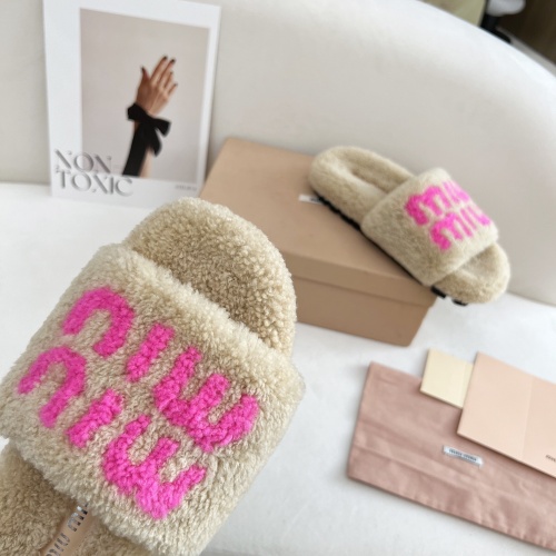 Replica MIU MIU Slippers For Women #1244763 $96.00 USD for Wholesale