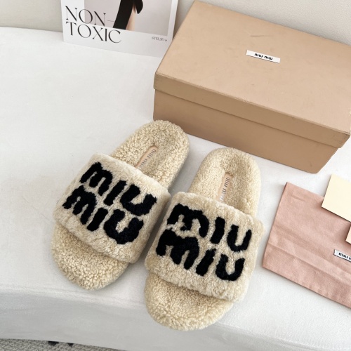 MIU MIU Slippers For Women #1244766 $96.00 USD, Wholesale Replica MIU MIU Slippers