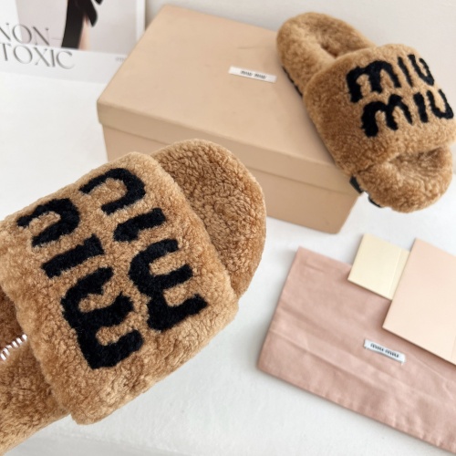 Replica MIU MIU Slippers For Women #1244767 $96.00 USD for Wholesale