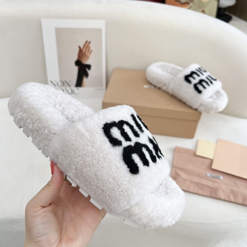 Replica MIU MIU Slippers For Women #1244768 $96.00 USD for Wholesale