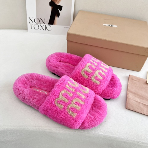 Replica MIU MIU Slippers For Women #1244774 $96.00 USD for Wholesale