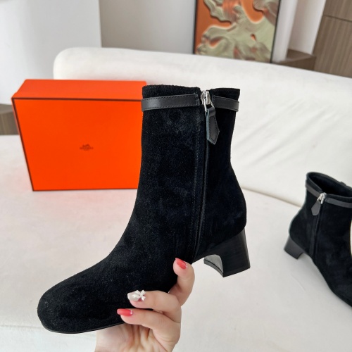 Replica Hermes Boots For Women #1244792 $115.00 USD for Wholesale