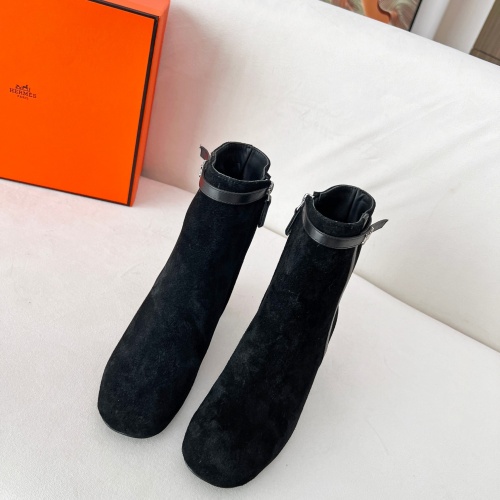 Replica Hermes Boots For Women #1244792 $115.00 USD for Wholesale