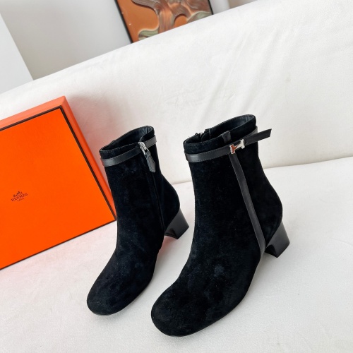 Replica Hermes Boots For Women #1244792 $115.00 USD for Wholesale