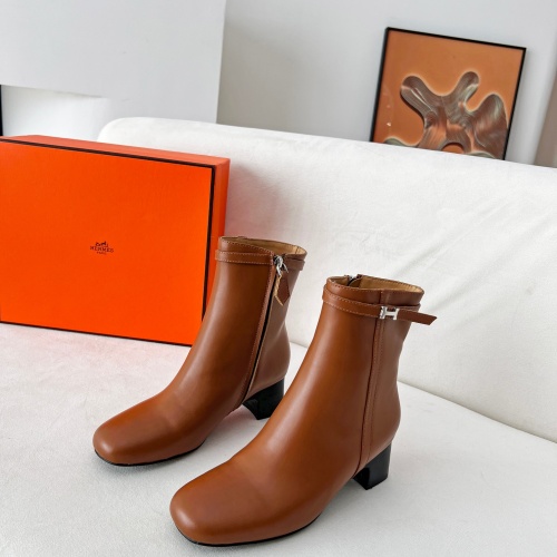 Replica Hermes Boots For Women #1244793 $115.00 USD for Wholesale