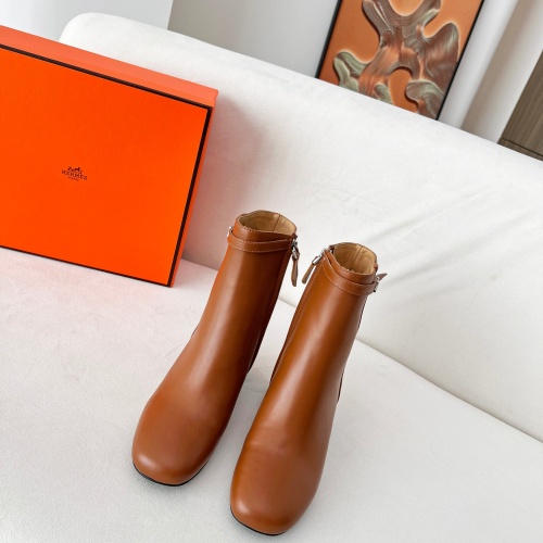 Replica Hermes Boots For Women #1244793 $115.00 USD for Wholesale