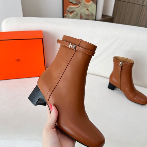 Replica Hermes Boots For Women #1244793 $115.00 USD for Wholesale