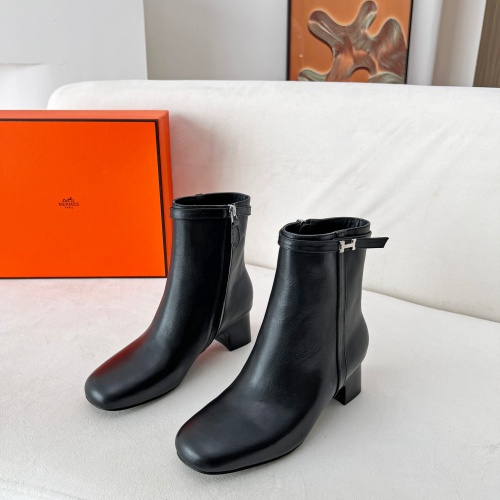 Replica Hermes Boots For Women #1244794 $115.00 USD for Wholesale