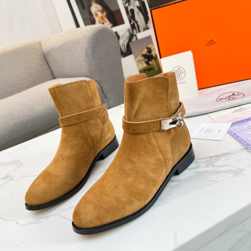 Replica Hermes Boots For Women #1244803 $98.00 USD for Wholesale