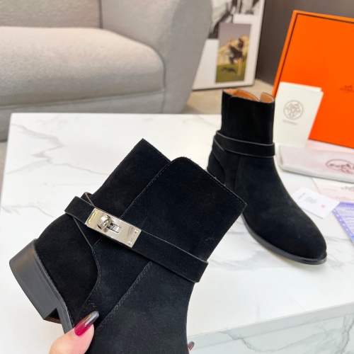 Replica Hermes Boots For Women #1244804 $98.00 USD for Wholesale