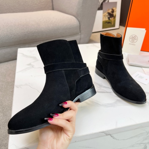 Replica Hermes Boots For Women #1244804 $98.00 USD for Wholesale