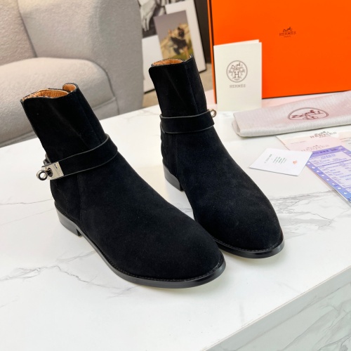 Replica Hermes Boots For Women #1244804 $98.00 USD for Wholesale