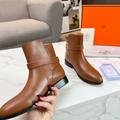 Replica Hermes Boots For Women #1244806 $98.00 USD for Wholesale