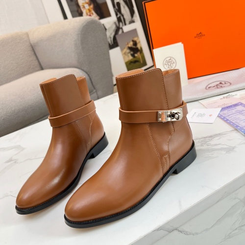 Replica Hermes Boots For Women #1244806 $98.00 USD for Wholesale