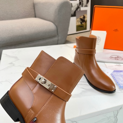 Replica Hermes Boots For Women #1244806 $98.00 USD for Wholesale