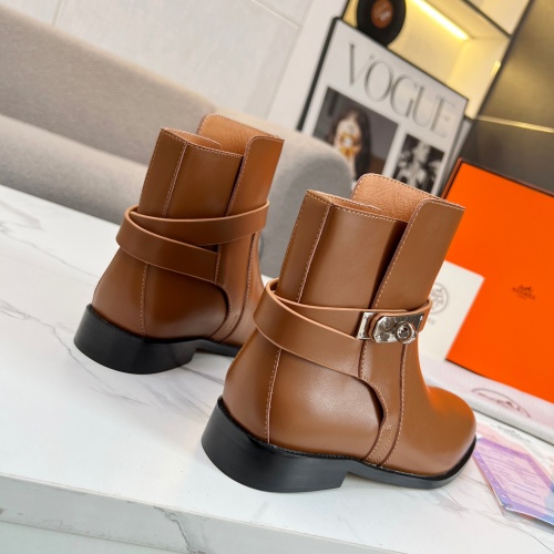 Replica Hermes Boots For Women #1244806 $98.00 USD for Wholesale