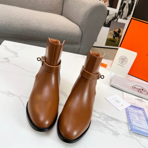 Replica Hermes Boots For Women #1244806 $98.00 USD for Wholesale