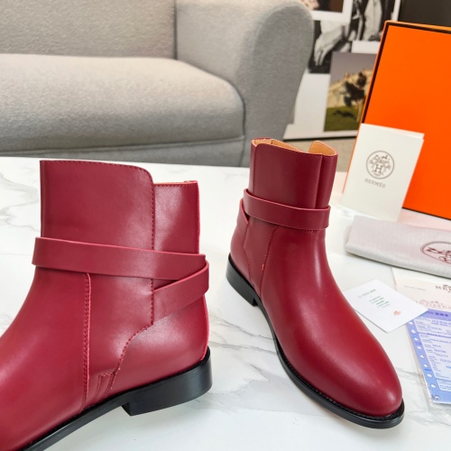 Replica Hermes Boots For Women #1244807 $98.00 USD for Wholesale