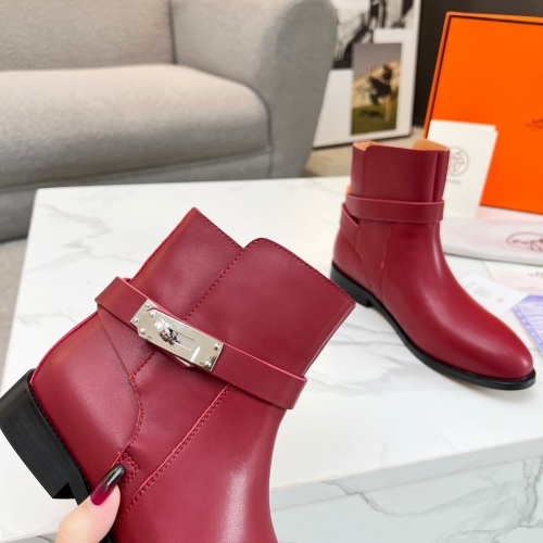 Replica Hermes Boots For Women #1244807 $98.00 USD for Wholesale