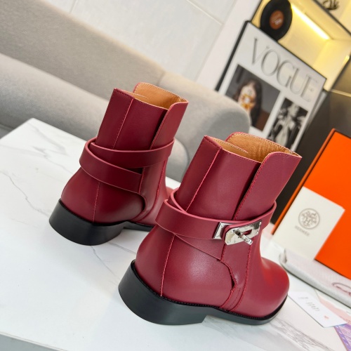 Replica Hermes Boots For Women #1244807 $98.00 USD for Wholesale