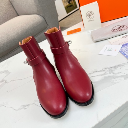 Replica Hermes Boots For Women #1244807 $98.00 USD for Wholesale