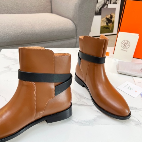 Replica Hermes Boots For Women #1244813 $98.00 USD for Wholesale